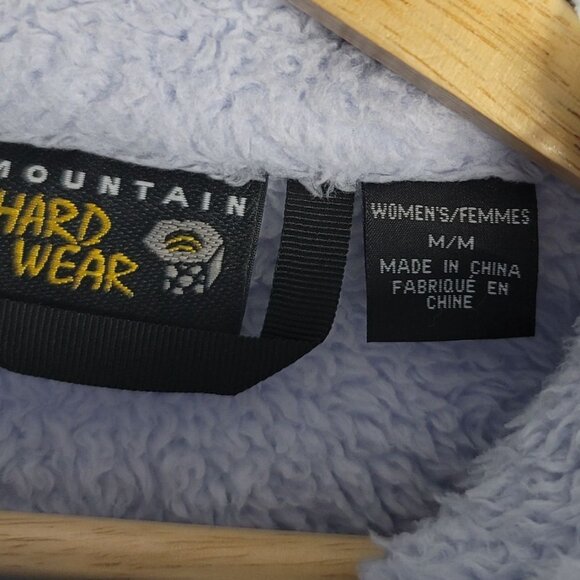 Mountain Hardwear Polartec Fleece Jacket Purple Medium Zip High Collar High Loft - Picture 10 of 11